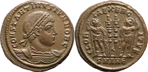 EF+ Ancient Roman coin of Constantine II as Caesar minted in Antioch